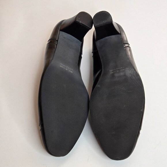 Ros Hommerson Brie Black Leather Heel Pump Extra-Wide Shoe Sz 11WW - Picture 5 of 8